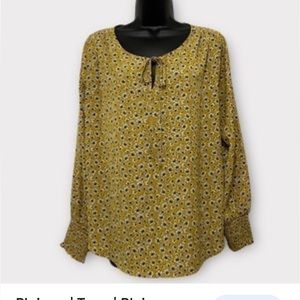 🌺1/2off just like Pleione Womens Blouse Floral S Long Slv Boho Nordstrom
